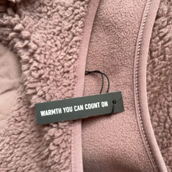 Ladies XL Sherpa Vest Mauve New - Picture 7 of 9